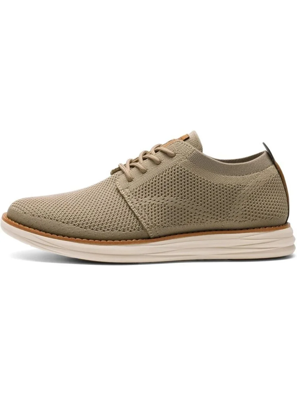 Bruno Marc Men's Khaki Rubber Lace up Lightweight Casual Walking Sneakers